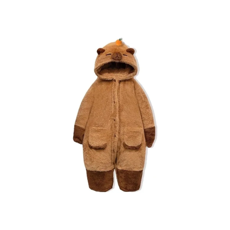 3X1: 2 PIJAMA DE CAPIBARA + PANTUFLAS