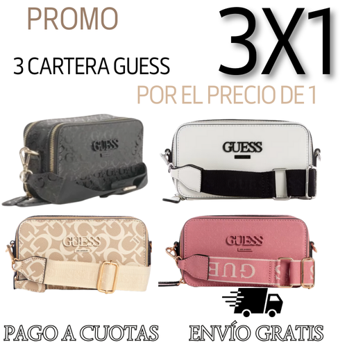 3X1 EN CARTERAS GUESS