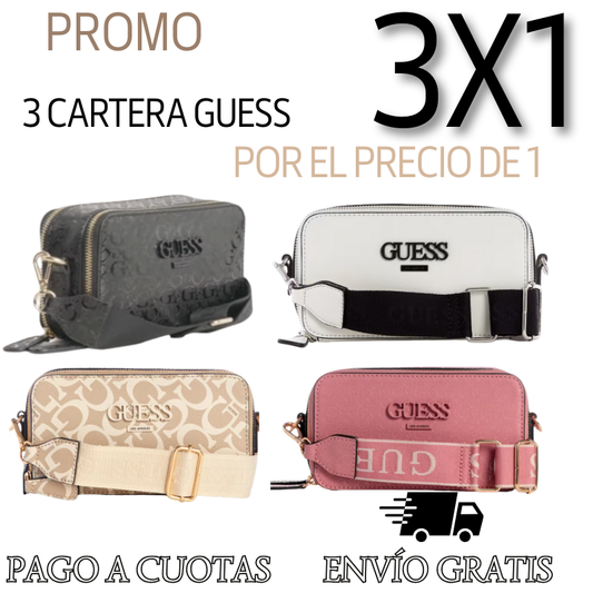 3X1 EN CARTERAS GUESS