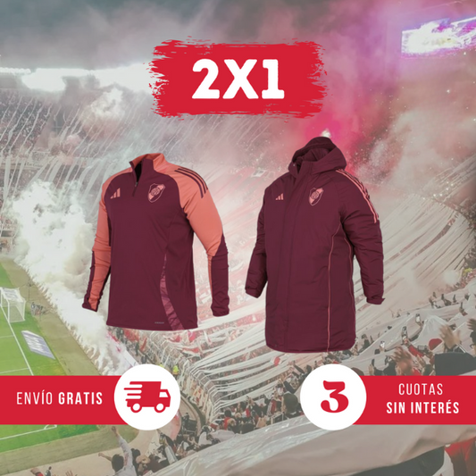 2x1: Camperón + Buzo de Entrenamiento Bordó