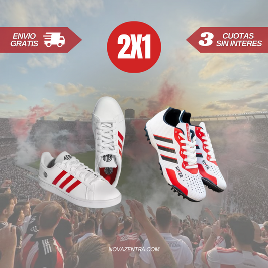 2x1 de Zapatillas + Botines River Plate