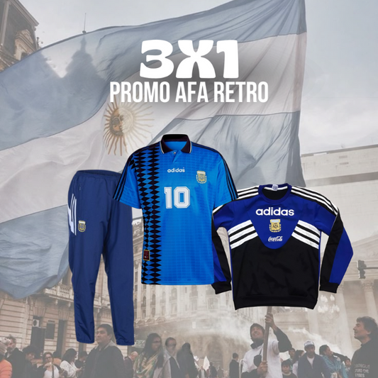 3x1 RETRO AFA: Camiseta + Pantalón + Buzo